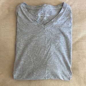 Everlyn organic cotton V-neck gray T-shirt xl